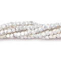 3mm Brushed Faceted Nugget Beads