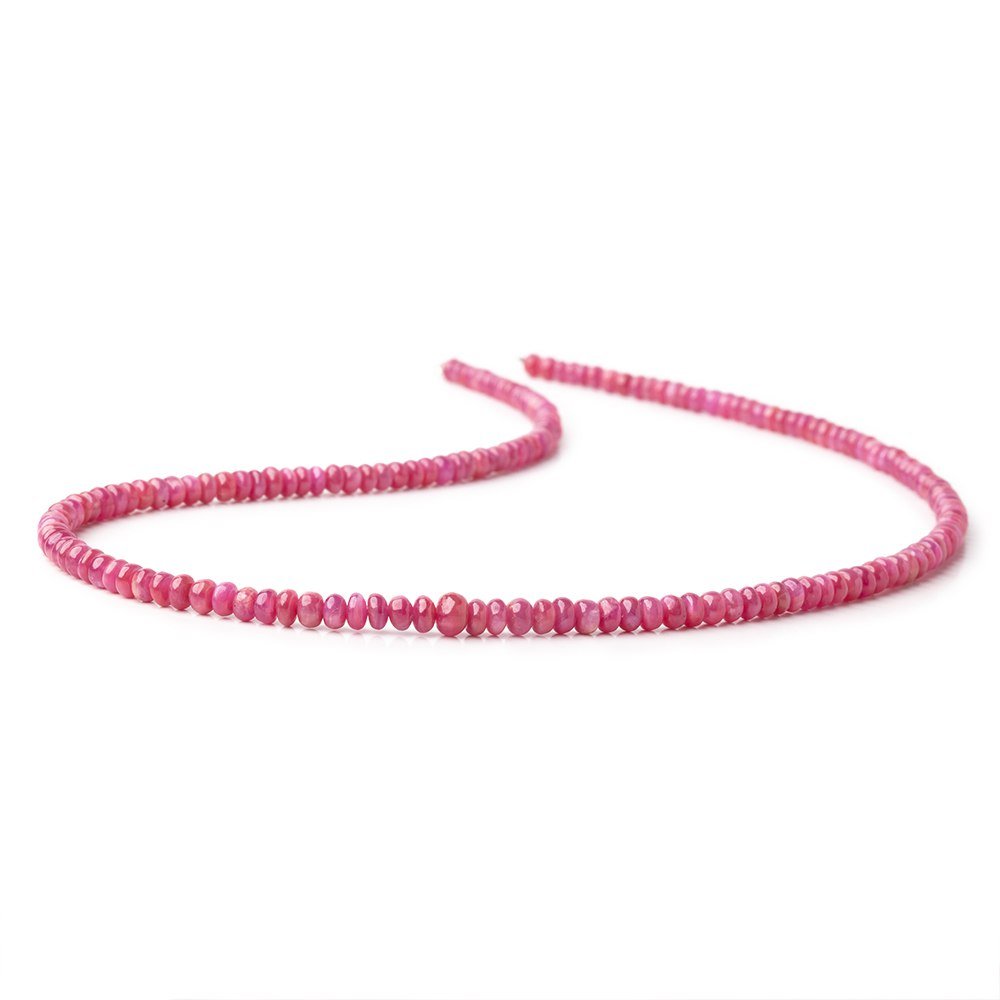 3.5-5.5mm Ruby Plain Rondelle Beads 16 inch 166 pieces AA