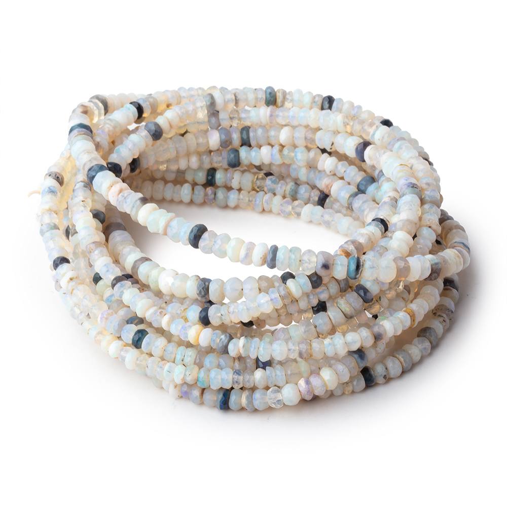 3.5-4m Australian Opal Faceted Rondelle Beads 16 inch 163 pieces