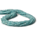 3.5-4mm Blue Zircon faceted rondelles 16 inch 155 beads A