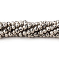 3.5-4mm Metallic Silver plated Pyrite faceted rondelle Beads 13 inch 104 pcs