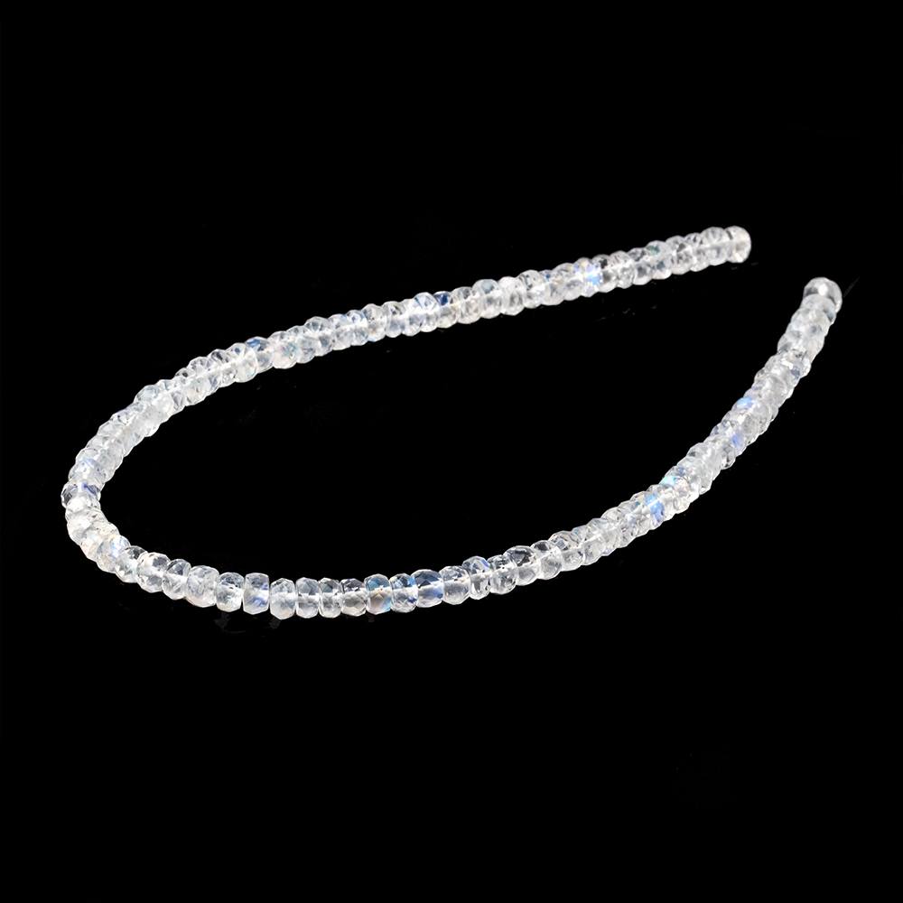 3.5-4mm Rainbow Moonstone Faceted Rondelle Beads 8.5 inch 86 pieces AAA