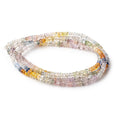 3.5-5mm Multi Color Sapphire Plain Rondelle Beads 18 inch 200 pieces AAA