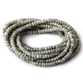 3.5-5mm Mystic Green Cat's Eye Quartz Faceted Rondelles 16 inch 134 beads