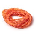 3.5-6.5mm Tangerine Ethiopian Opal Faceted Rondelle Beads 15.5 inch 145 pieces AA