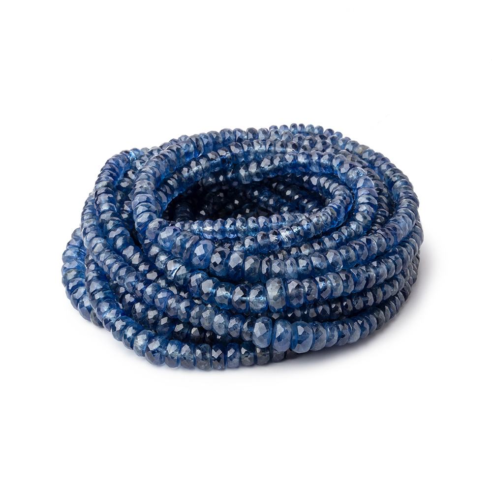 3.5-6mm Kyanite Faceted Rondelle Beads 18 inch 187 pieces AA