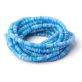 3.5-6mm Periwinkle Blue Ethiopian Opal Faceted Heishi 16 inch 230 Beads AA