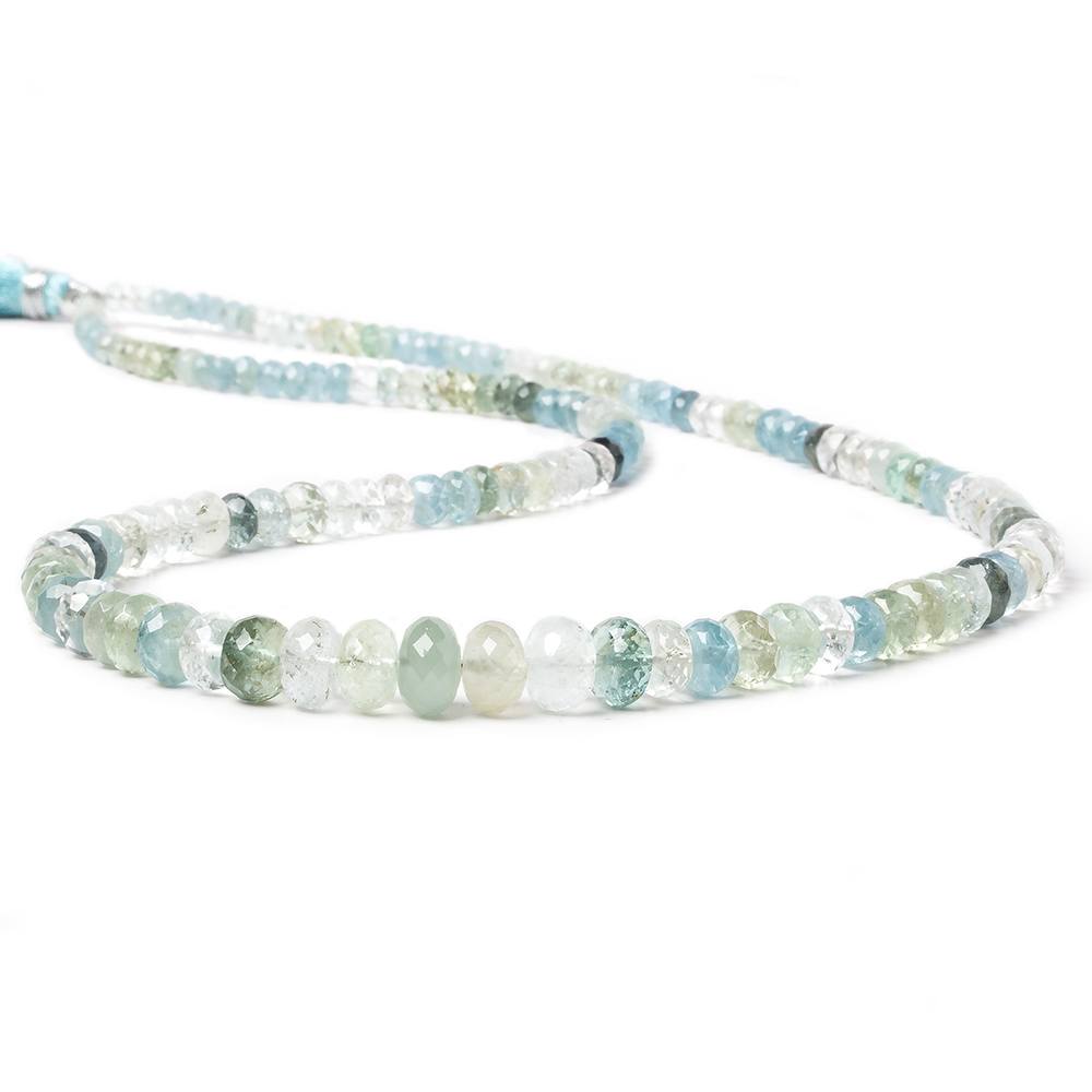 3.5-7.5mm Multi Beryl faceted rondelle beads 18 inch 151 pieces