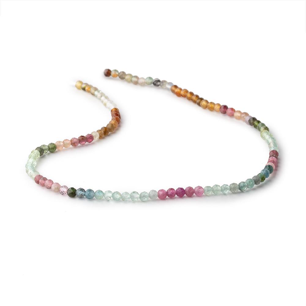 3.5mm Afghani Tourmaline Micro Faceted Round Beads 12.5 inch 100 pieces
