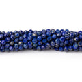 3.5mm Lapis Lazuli Micro Faceted Round Beads 12.5 inch 90 pieces