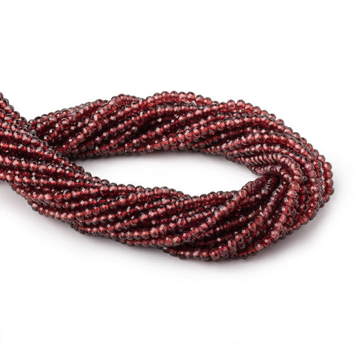3.5mm Mozambique Garnet Micro Faceted Rondelle Beads 12.5 inch 114 pieces