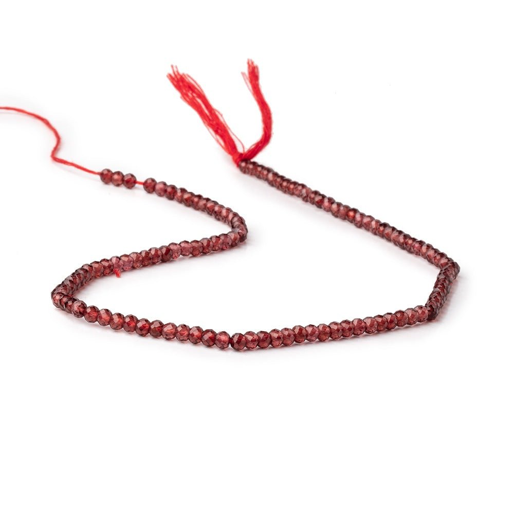 3.5mm Mozambique Garnet Micro Faceted Rondelle Beads 12.5 inch 114 pieces