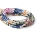 3.5mm Multi Color Sapphire Faceted Rondelle Beads 17 inch 260 pieces A