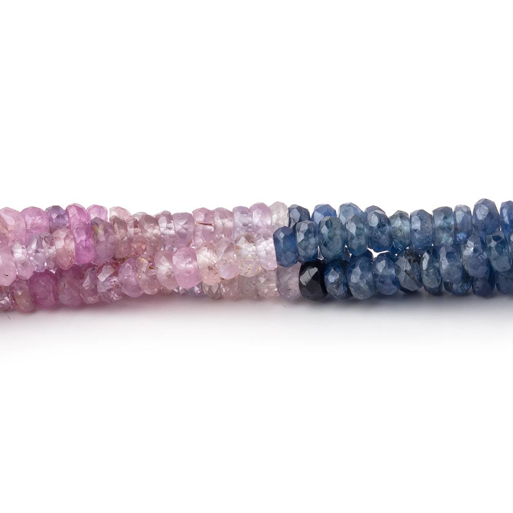 3.5mm Multi Color Sapphire Faceted Rondelle Beads 17 inch 260 pieces A