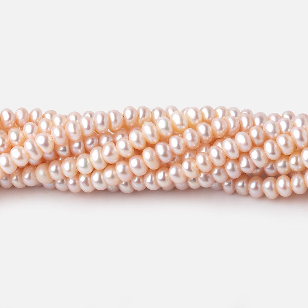 3.5mm Peach Center Drilled Freshwater Pearls 15 inch 139 pieces AA