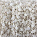 3.5mm Rainbow Moonstone faceted rondelle Silver Plated Chain by the foot 35 pieces