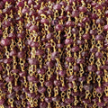 3.5mm Ruby Faceted Rondelles on Vermeil Chain by the Foot 39 pieces