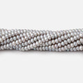 3.5mm Silver Center Drill Button Freshwater Pearls 15.5 inch 175 Beads