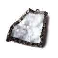 36x36mm Black Gold Leafed Gray Drusy Freeform Pendant 1 piece