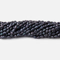 4x3mm Black Baroque Freshwater Pearl beads 15.5 inch 100 pieces