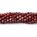 3.7mm Mozambique Garnet Checkerboard Faceted Calibrated Coins 12.5 inch 90 Beads AA