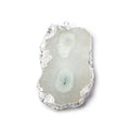 37x24mm Silver Leaf Edged Solar Quartz Stalactite Pendant 1 piece