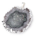 37x39mm Silver Leafed Amethyst Solar Quartz Slice Pendant 1 focal piece