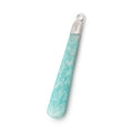 37x6mm Silver Leafed Amazonite Pear Pendant 1 focal piece