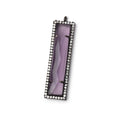 39x10.5mm Black Gold CZ Bezel Purple Hydro Quartz Bar Pendant 1 Focal