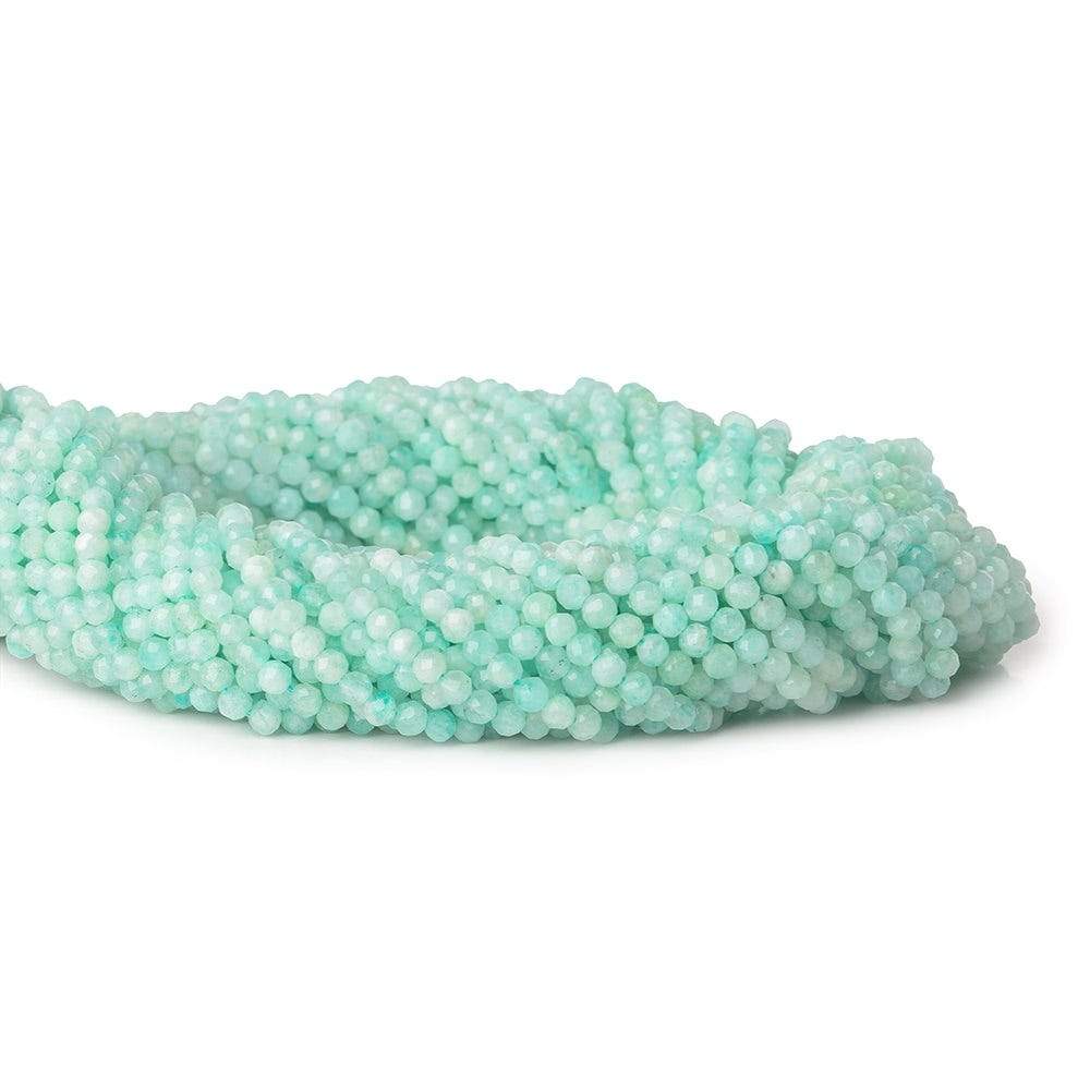 3mm Amazonite microfaceted round beads 13 inch 110 pieces AA