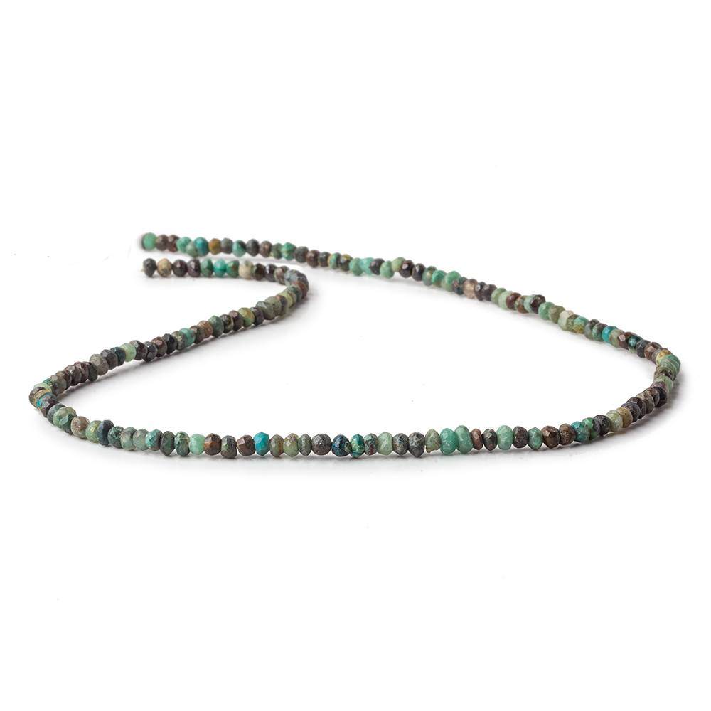 3mm Azurite faceted rondelle beads 13 inch 145 pieces