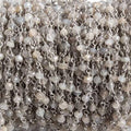 3mm Grey Moonstone faceted rondelle Silver Chain by the foot 36 pieces