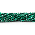 3mm Malachite Plain Round Beads 15.75 inch 130 pieces