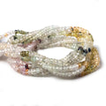 3mm Multi Color Fancy Sapphire Faceted Rondelle Beads 14.5 inch 180 pieces
