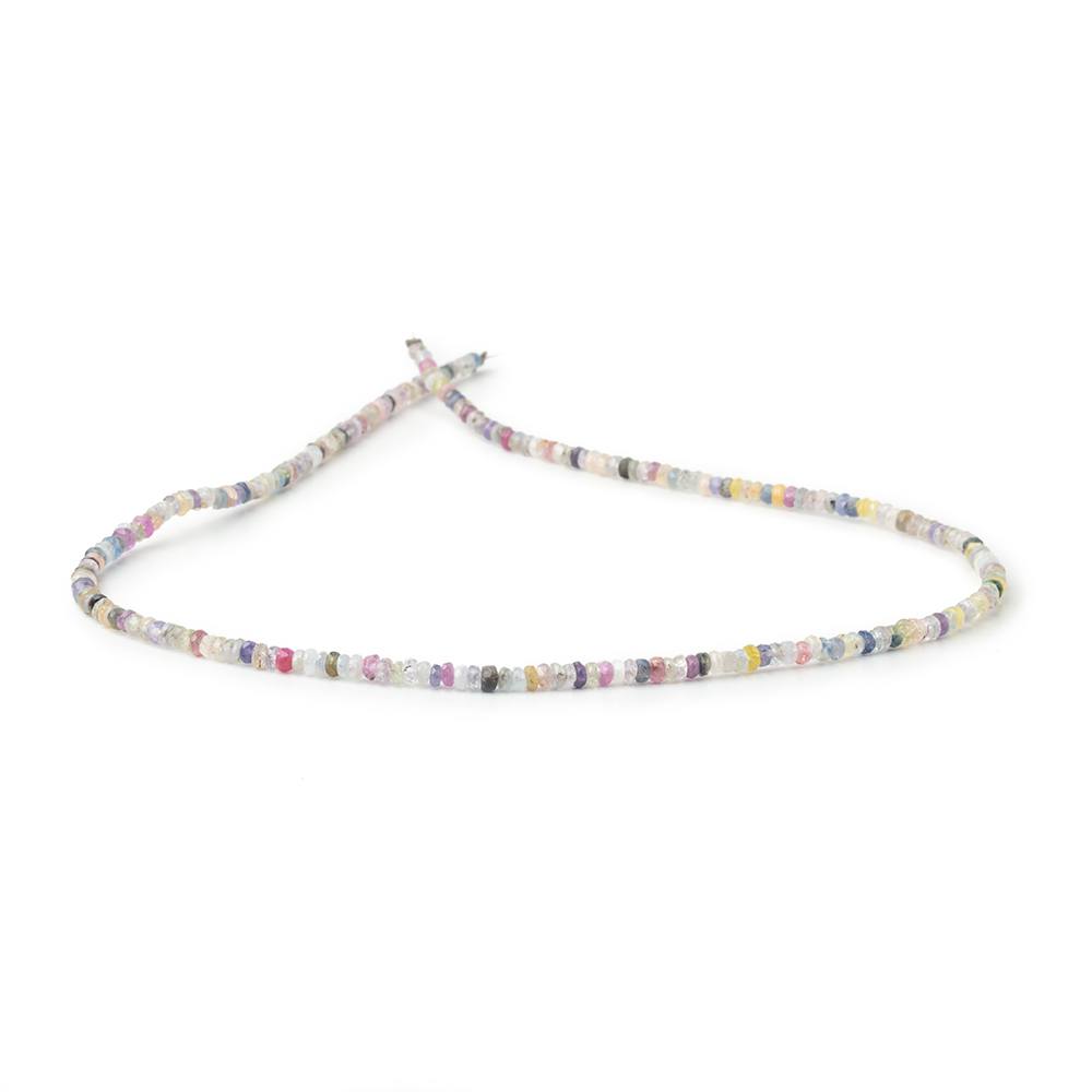 3mm Multi Color Sapphire Faceted Rondelle Beads 16 inch 215 pieces