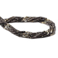 3mm Multi Grey Cream Sapphire Micro Faceted rondelle beads 13 inch 160 pcs