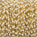 3mm Off White Baroque Freshwater Pearl Vermeil Chain by the foot