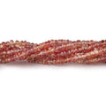 3mm Orange Red Sapphire Faceted Rondelle Beads 16 inch 200 pieces