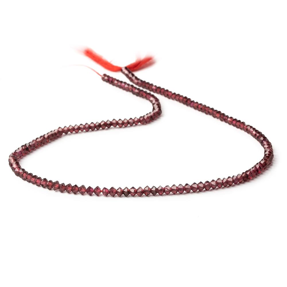3mm Red Garnet micro faceted disc rondelle beads 12.5 inch 155 pieces AAA