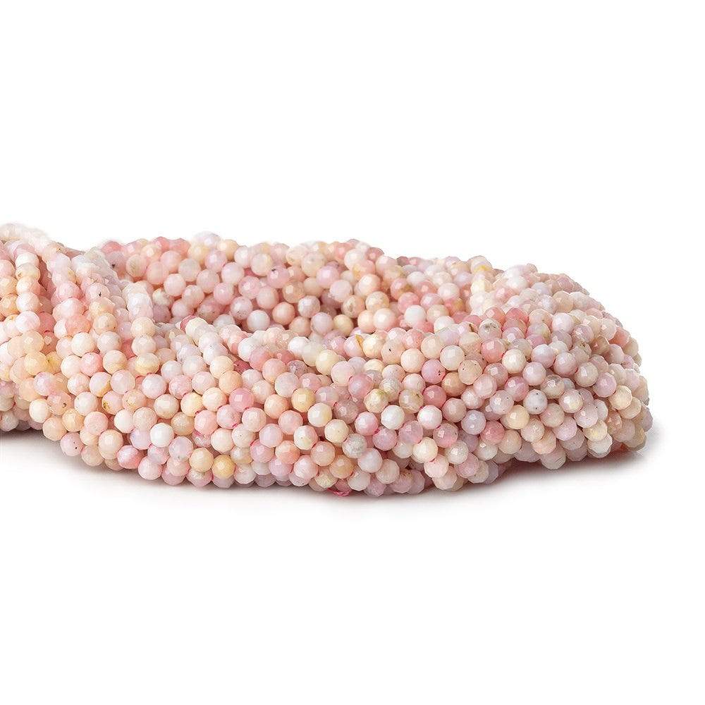 3mm Shaded Pink Peruvian Opal microfaceted rondelle beads 13 inch 115 pieces