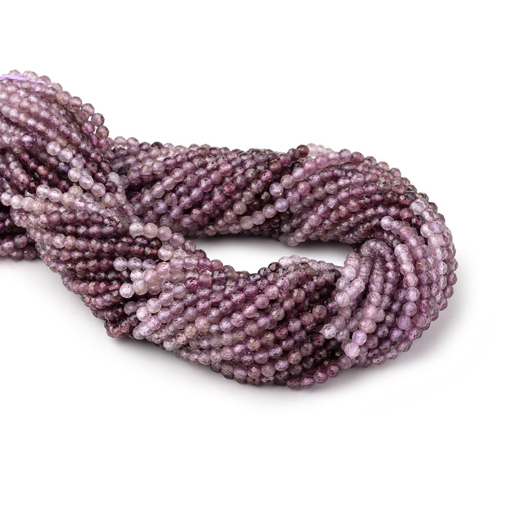 3mm Shaded Purple Spinel Micro Faceted Round Beads 12.5 inch 96 pieces AA