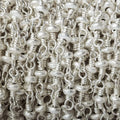 3mm Silver plated Brushed Rondelle Silver plated Chain by the foot