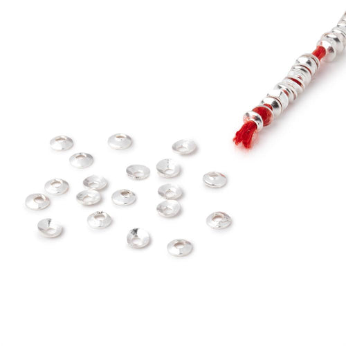 3mm Silver Plated Copper Plain Bead Cap 8 inch 380 pieces