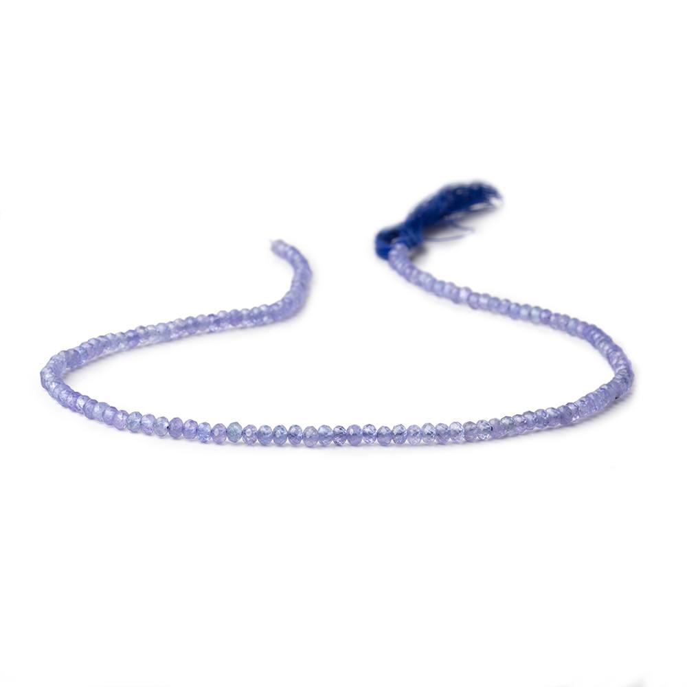 3mm Tanzanite Micro Faceted Rondelle Beads 12.5 inch 140 pieces AA