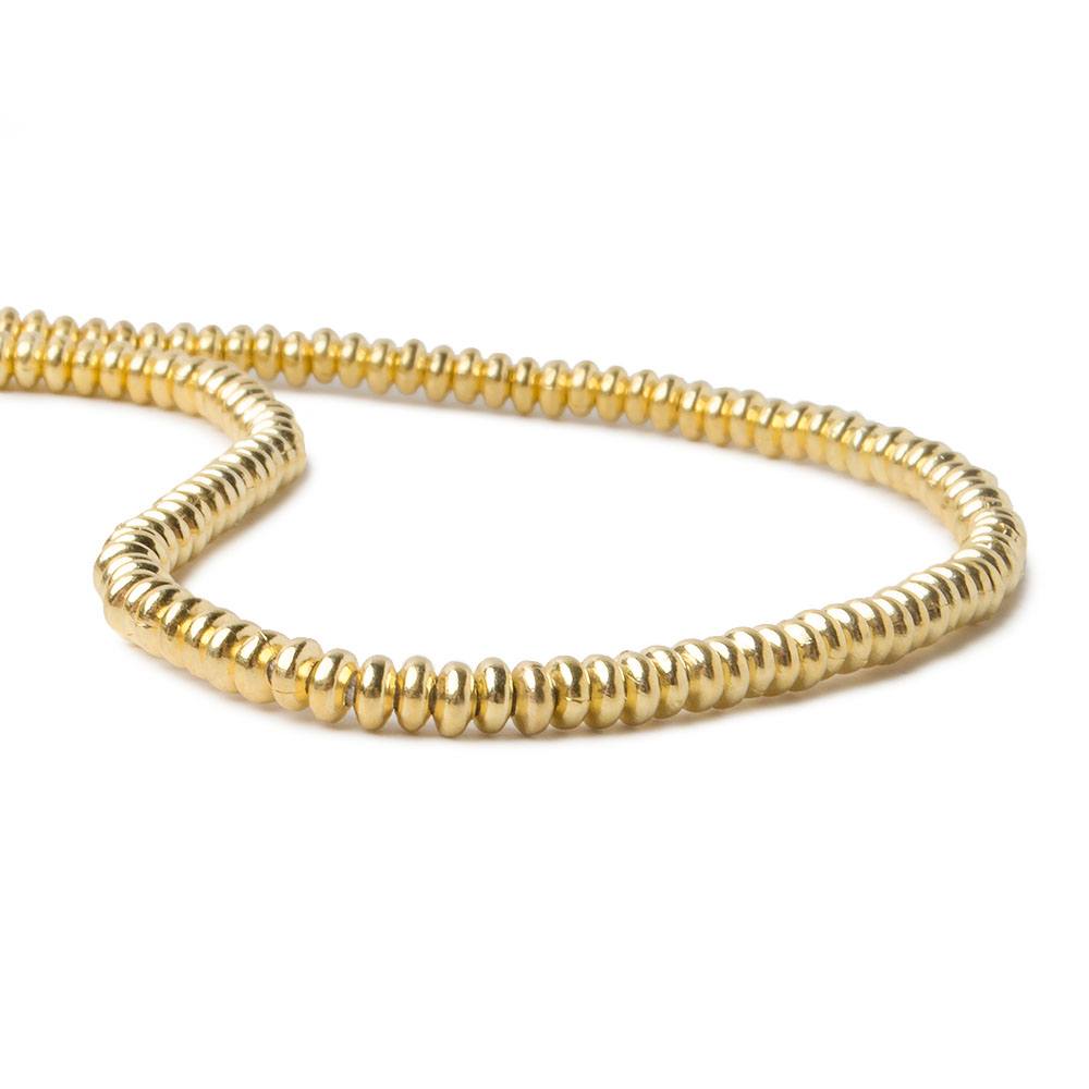 3mm Vermeil Plain Disc 8 inch 132 beads