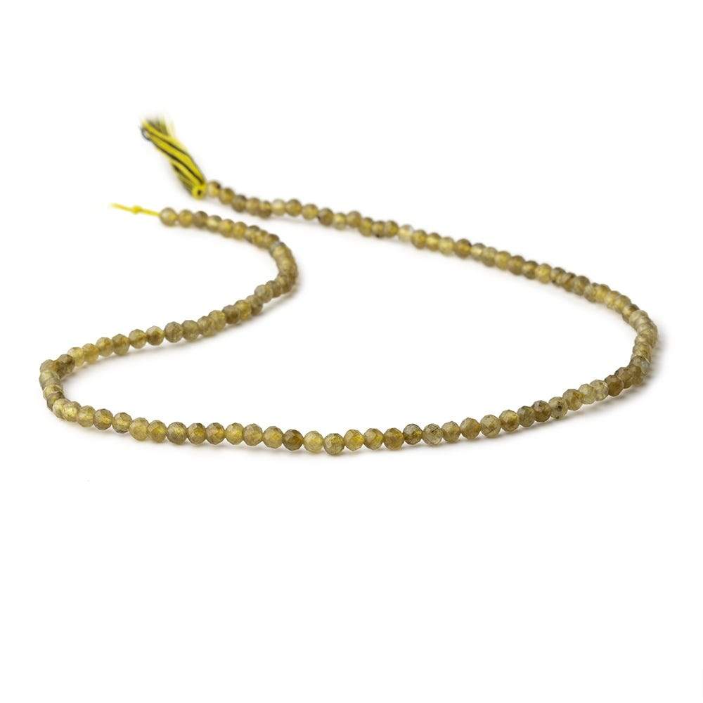 3mm Yellow Labradorite Micro Faceted Round Beads 13 inch 112 pieces