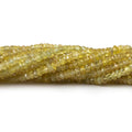 3mm Yellow Sapphire faceted rondelles 16 inch 250 pieces A