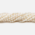 3x2.5-5x2.5mm Off White straight drilled Baroque Rice Freshwater Pearls 16 inch 95 pieces