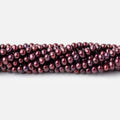 3x2mm Raspberry Side Drilled Off Round Freshwater Pearls 15.5 inch 150 pieces