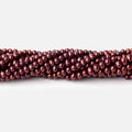 3x2mm Wine Red Off Round Freshwater Pearls 15 inch 172 pieces